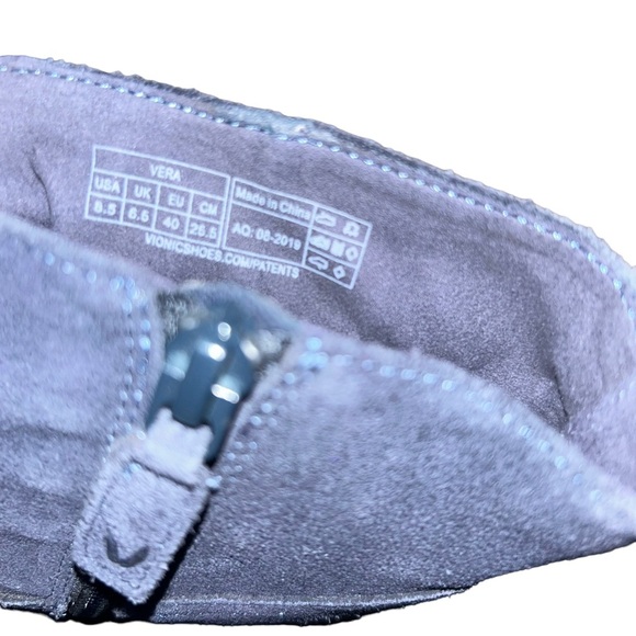 Vionic Orthotic Vera Ankle Boot blue suede leather size 8.5 booties - Picture 4 of 4